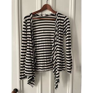 Thx black and cream striped lightweight cardigan M